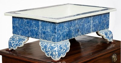 Lot 379 - A Japanese blue and white jardiniere, of...