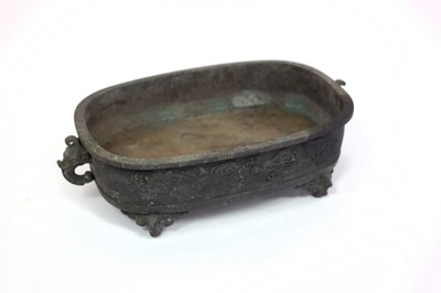 Lot 403 - A very large Chinese bronze brush washer, late...