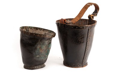 Lot 449 - Two 18th/19th Century leather fire buckets,...