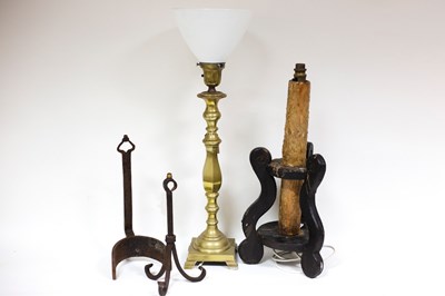 Lot 466 - An unusual Spanish candlestick, converted for...