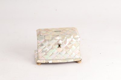 Lot 478 - A Victorian mother-of-pearl tea caddy with two...