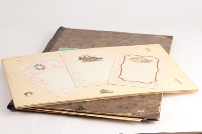 Lot 481 - A scrap book containing a collection of French...