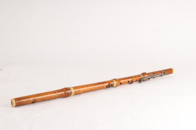 Lot 483 - A boxwood six-key ivory flute by Potter,...