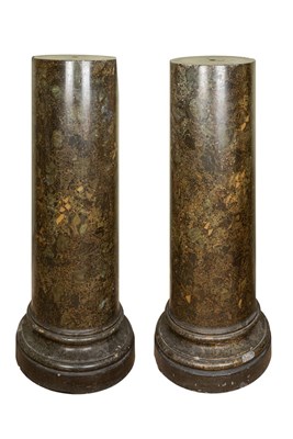 Lot 550 - A pair of 19th Century scagliola columns,...