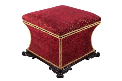 Lot 559 - A William IV ottoman stool upholstered in...