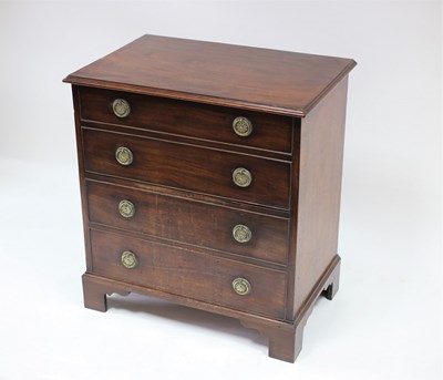 Lot 561 - A George III mahogany chest commode, circa...