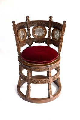 Lot 572 - A Dutch colonial Burgomaster chair, circa 1800,...