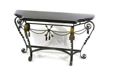 Lot 588 - A decorative marble topped console table,...