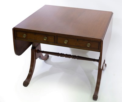 Lot 598 - A Regency mahogany and rosewood crossbanded...