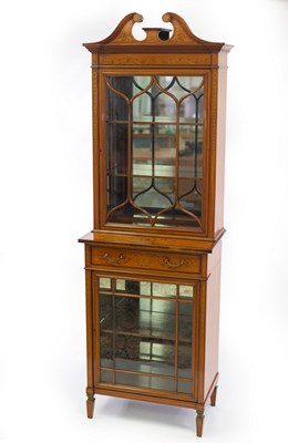 Lot 600 - An Edwardian satinwood display cabinet, the...