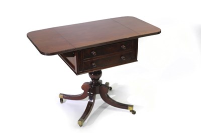 Lot 618 - A Regency mahogany Pembroke work table fitted...