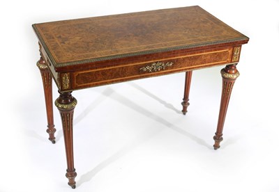 Lot 630 - A Victorian burr walnut and gilt metal mounted...