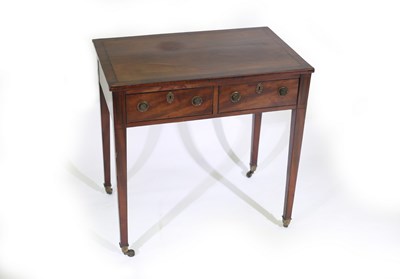 Lot 632 - A 19th Century mahogany side table, fitted two...