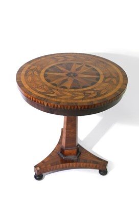 Lot 645 - A Victorian rosewood and inlaid lamp table,...