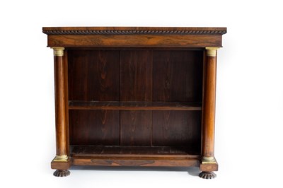 Lot 646 - A Victorian rosewood bookcase, the shelves...