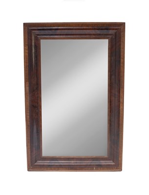 Lot 654 - A Victorian mahogany framed mirror, the...