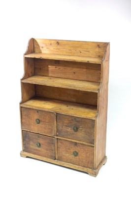 Lot 667 - A Victorian pine cabinet with shelves above...