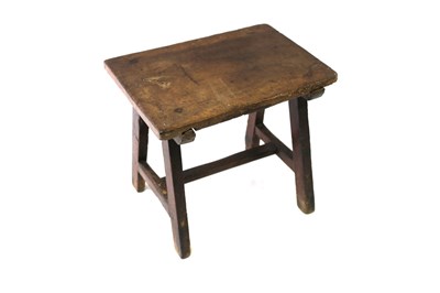 Lot 668 - A Spanish walnut side table, 59cm x 42.5cm