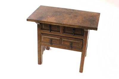 Lot 686 - A late 19th Century Spanish oak three drawer...