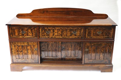 Lot 691 - A cherry and pear wood sideboard, fitted three...