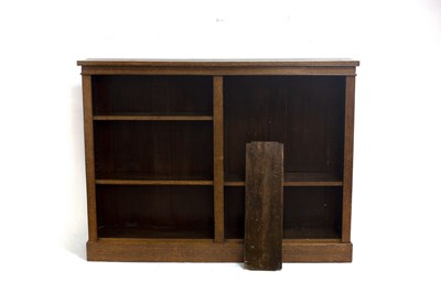 Lot 704 - An oak open bookcase, 152cm wide