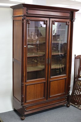 Lot 717 - A 19th Century French glass fronted bookcase,...