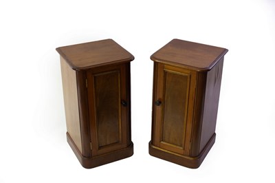 Lot 723 - A pair of Victorian mahogany pot cupboards...