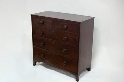 Lot 725 - A 19th Century mahogany chest of two short and...