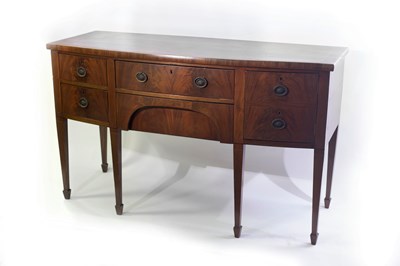 Lot 726 - A late Georgian mahogany bowfront sideboard,...