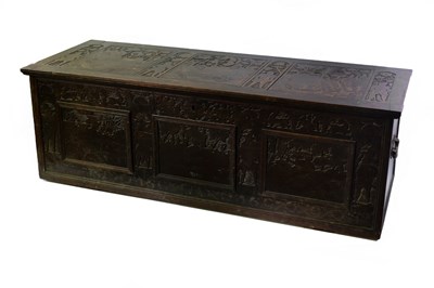 Lot 727 - A late 17th Century cedarwood Adige chest, the...