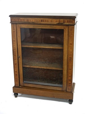 Lot 733 - A Victorian walnut and inlaid pier cabinet...