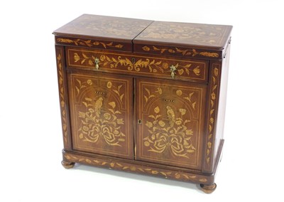 Lot 741 - A 19th Century Dutch floral marquetry side...