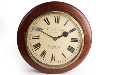 Lot 780 - A Victorian mahogany kitchen dial, P Heitzman,...