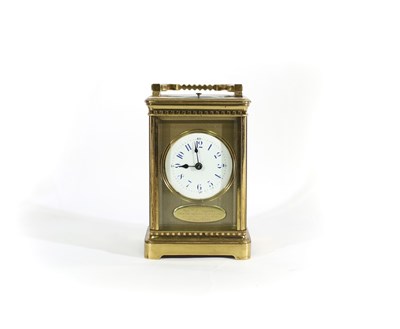 Lot 783 - A Victorian gilt brass cased carriage clock,...