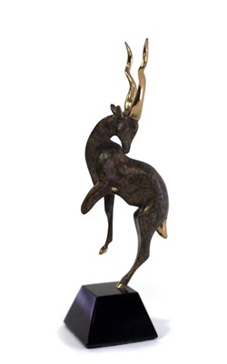 Lot 797 - A limited edition sculpture of an antelope,...