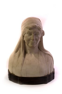 Lot 809 - Cecil Thomas (1885-1976), a marble bust of Mrs...