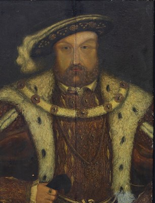 Lot 827 - After Hans Holbein/Portrait of Henry VIII/oil...