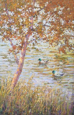 Lot 861 - Gregory Davies (born 1947)/Ducks by...