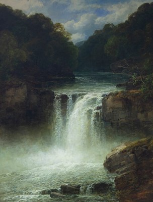 Lot 870 - John Brandon Smith (1848-1884)/Waterfall at...