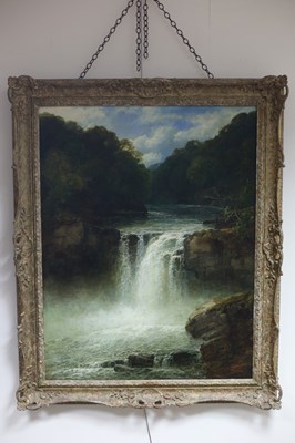 Lot 870 - John Brandon Smith (1848-1884)/Waterfall at...