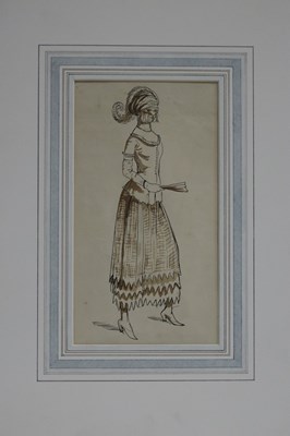 Lot 892 - 19th Century French School/Masked Woman...