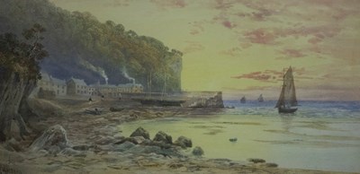 Lot 898 - F Walters/Clovelly, North Devon/watercolour,...