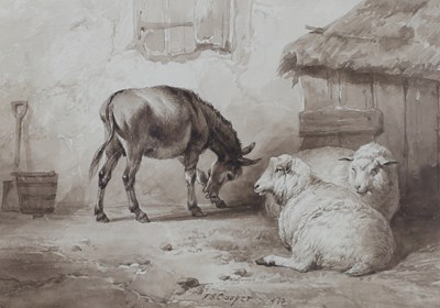 Lot 908 - Thomas Sidney Cooper (1803-1902)/Donkey and...