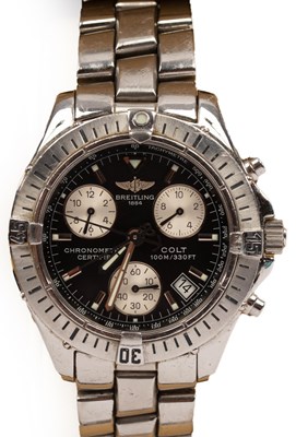 Lot 51 - A gentleman's stainless steel Breitling...