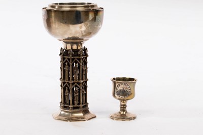Lot 84 - A silver chalice commemorative of the 800th...