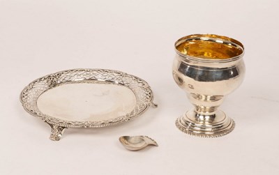 Lot 95 - A George II silver waiter, JS, London 1759,...