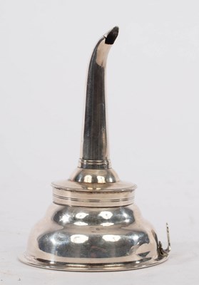 Lot 96 - A George III silver wine funnel, IC, London...