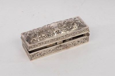 Lot 97 - A Victorian silver box, CB, London 1897, with...