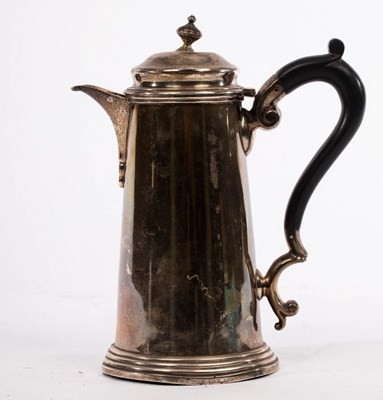 Lot 103 - A Queen Anne style silver coffee pot, London...