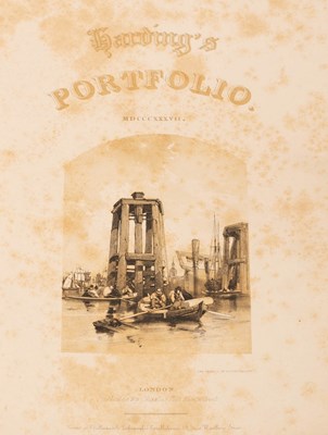 Lot 162 - Harding's Portfolio, 1837. Folio, cont. half...